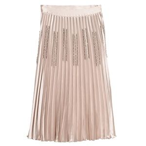 Pleated & Beaded Skirt